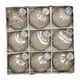thumbnail image 1 of 9 piezas de bolas navideñas decorativas para el hogar hechas a mano con purpurina navideña Beige, 1 of 8