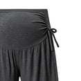 thumbnail image 4 of Maternity Women's Side Drawstring Wide Leg Pants, Over‑Belly High Elastic Support, Adjustable Side Ruched Detail for Pregnancy Daily Wear, Maternity Pants for Women Dark Gray XXXL, 4 of 6
