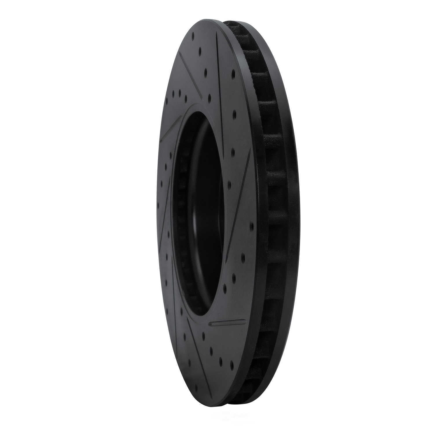 Dynamic Friction Company 633-63186L DFC Brake Rotor - Drilled And Slotted - Black