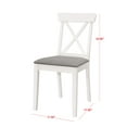 thumbnail image 5 of Home Design Beckley Gray/White Cross-Back Dining Chair Set of 6 with Cushioned Seats, Wood Frame, Modern Style, Comfortable Adult Seating, Easy to Clean, 5 of 5