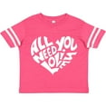 thumbnail image 3 of Inktastic All You Need is Love White Heart Shape Boys or Girls Toddler T-Shirt, 3 of 5