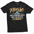 thumbnail image 3 of Nurse Funny T-shirt Nurses day Multitasking Tee Shirt Gift for Wife Mom CNA RN Medical tee (3X-Large Military Green), 3 of 7