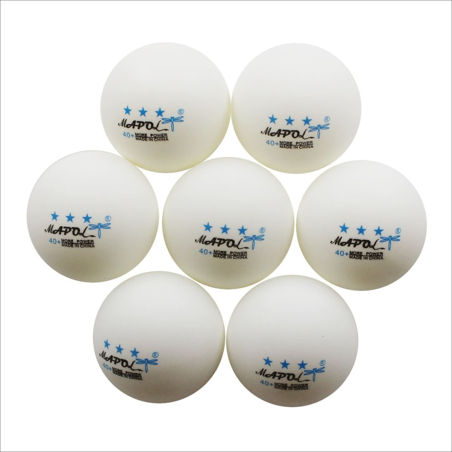 Mapol 50 Blanc 3-Star Balles de tennis de table Premium formation Ping Pong Balls 