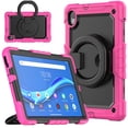 thumbnail image 2 of TECH CIRCLE Case for Lenovo Tab M10 Plus (10.3") (Model TB-X606F) with [Screen Protector] - Drop Proof Protective Kickstand Case Portable Handle Sturdy Rugged Cover, Rose, 2 of 10