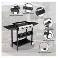 LIUYUDIY 34" Cooking Station 3 Burner Flat Top Gas Grill Outdoor