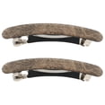 thumbnail image 2 of 2 Pcs Pince à Cheveux Mode Queue de Cheval en Alliage Ressort Barrettes Pinces à Cheveux, Marron 2 Pcs, 2 of 8