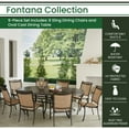 thumbnail image 3 of Hanover Fontana 9-Piece Outdoor Dining Set with 8 Sling Dining Chairs and 95-in. x 60-in. Oval Cast-Top Dining Table, 3 of 8