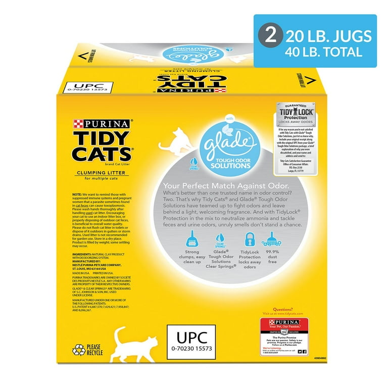 Tidy cats clumping litter 2025 with glade twin pack