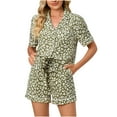 thumbnail image 2 of Njoeus Women Classic Button-Down Soft Sleepwear Tops and Shorts Pajamas Set Leopard Print Nightwear Lounge Wear Set S-5XL (Available in plus size), 2 of 6