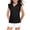 BBH57-Black, variant on Lumtrix Girls Short Sleeve Polo Shirt Kids Cute Flying Ruffle Sleeve Collar School Uniform Shirts Tops 5-14 YearsLight Purple 100