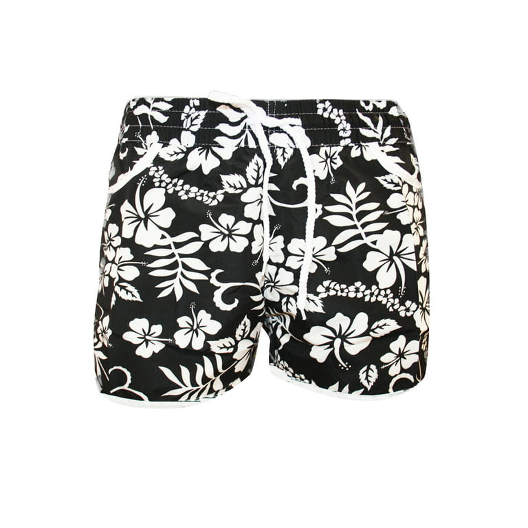 Women Floral Printed Activewear Lounge Shorts with Pocket Ladies Fitness  Gym Shorts Jogging Hot Shorts Pants Beach Shorts Bathing Suit Swimwear
