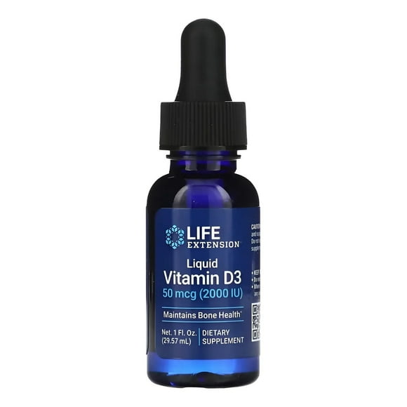 LIFE EXTENSION | Vitamin D3 Liquid 50 mcg (2000 IU) | 29.57 ML