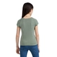 thumbnail image 2 of Levi Strauss Signature Girls Ruched Short Sleeve Top, Size 4-16, 2 of 7