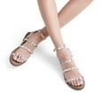 thumbnail image 3 of Dream Pairs Women's Gladiator Cute Summer Flat Sandals WHITE DFS211 size 10, 3 of 4