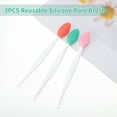 thumbnail image 5 of Unique Bargains Silicone Pore Brush Gentle Exfoliating Double-Sided Pore Cleaning Brush Deep Cleansing Tool Green Pink Orange 3 Pcs, 5 of 8