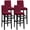 Claret, variant on Stretch Pub Chair Slipcover,Set of 2/4/6 Height Bar Stool Cover Counter Stool Slipcover Universal Removable Washable Non-slip Jacquard Chair Protector for Cafe Kitchen Restaurant-1 Pcs-dark green