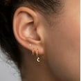 thumbnail image 5 of Hoop Earrings for Women-14k Gold-plated Moon Star Butterfly Heart Clover Snake Tiny Stud Huggie Hoop Dainty Stack Earrings Set for Women, 5 of 10