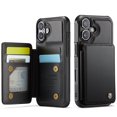 thumbnail image 1 of Funda para iPhone 17 con tarjetero, funda tipo cartera para hombre y mujer con bloqueo RFID, cierre magnético de cuero resistente a prueba de golpes para iPhone 17, 1 of 9
