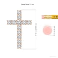 thumbnail image 4 of Angara Natural Diamond Cross Pendant Necklace in 14K Rose Gold for Women (Size-3.8mm) – April Birthstone Jewelry | Prong-Set Diamond Cross Necklace, 4 of 9