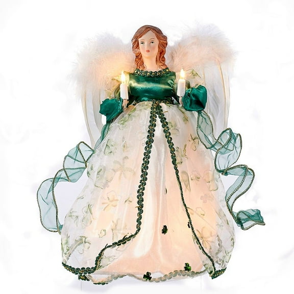 Kurt Adler UL 10-Light 12-Inch Irish Angel Treetop