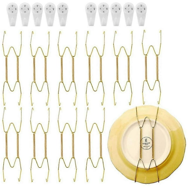Stainless Steel Plate Hangers for Walls Compatible Decorative Plates Hooks Dish Diaplay Holder with