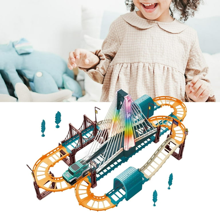 Flexible Race track Playset, Curved track Rail,Educational Toys