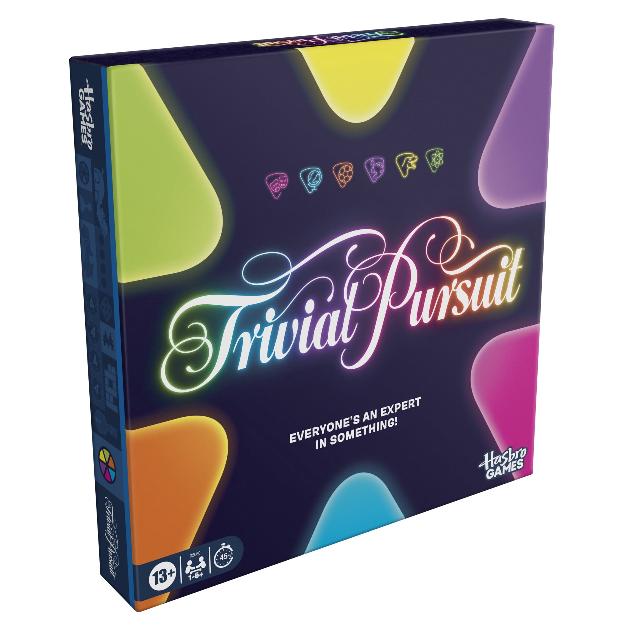 Trivial Pursuit Board Game with Updated Features, Trivia Party Games, 45 Mins, Adults, Teens, Ages 13+