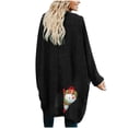 thumbnail image 3 of Uhndy 2022 Jackets for Women, Women Casual Christmas Printed Blouse Mid-Length Cardigan Long Sleeve Solid Tops Sweater Winter Coats Christmas Gifts for Women, 3 of 6