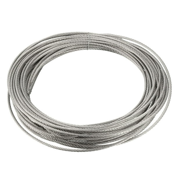Stainless Steel Wire Rope Cable 1.5mm 0.06 inch Dia 32.8ft 10m Length 16  Gauge 304 Grade for Hoist Lifting Grinder Pulle