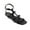 BLACK, variant on Women’s Lace-Up Flat Sandals Open Toe Strappy Sandals Summer Slingback Slides for Casual Outfits and Travel