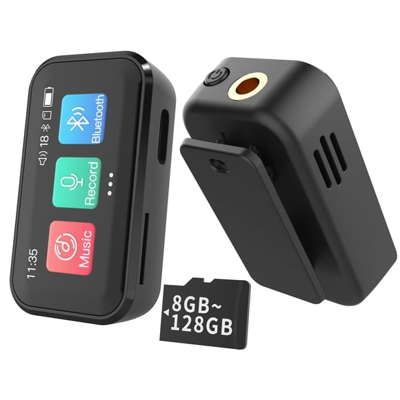 Reproductor MP3 Pmjebe portátil de 32 GB con Bluetooth y altavoz negro