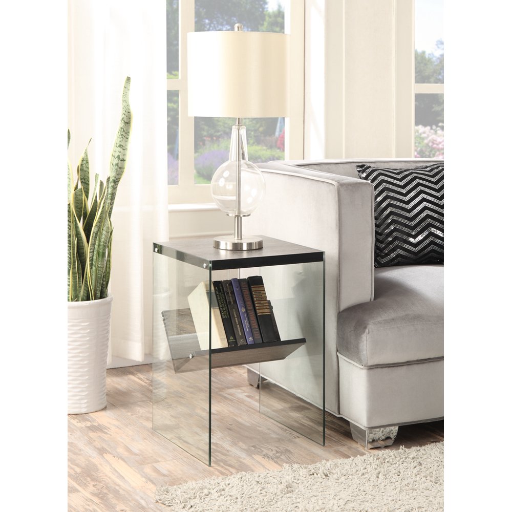 Convenience Concepts Soho End Table, Weathered Grey