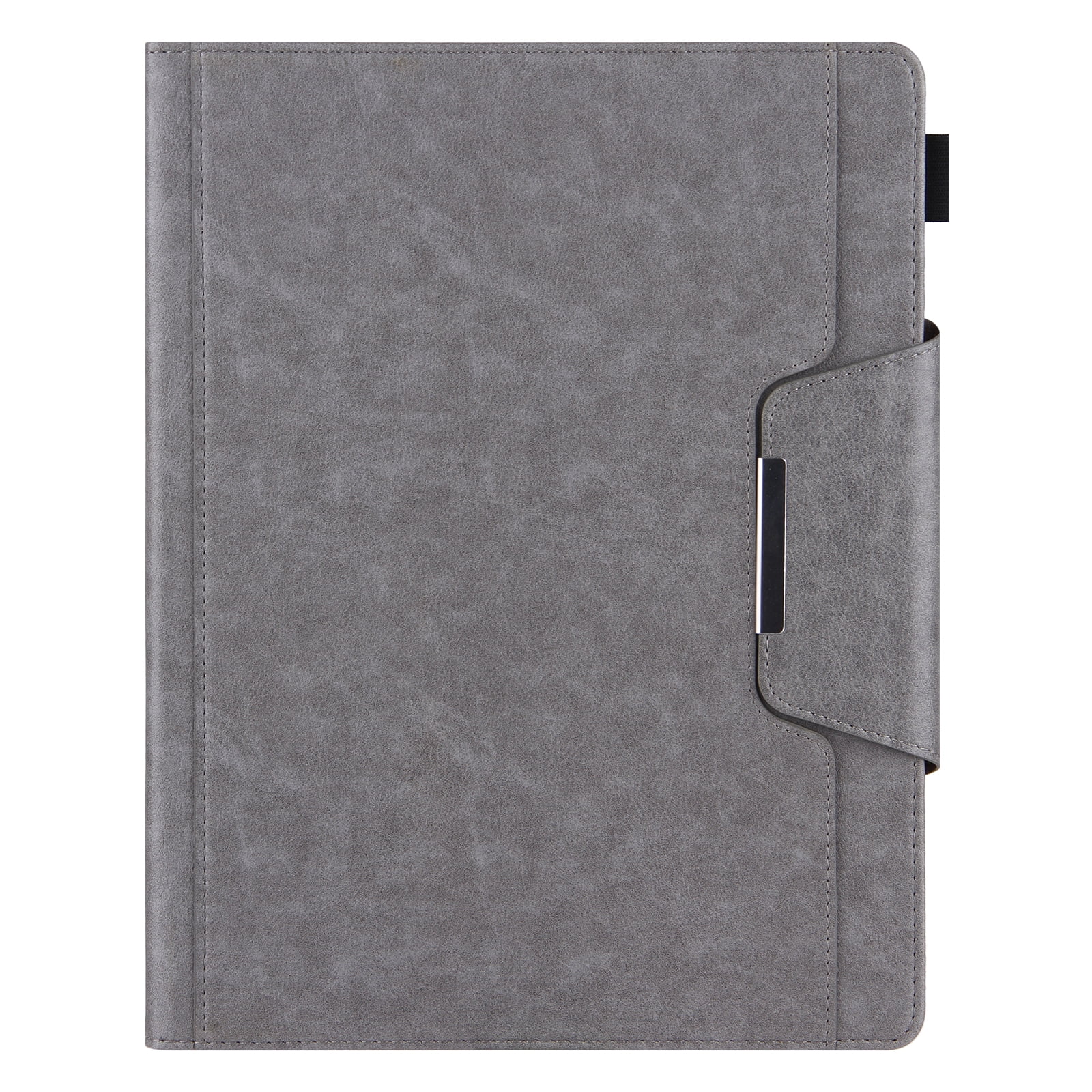 TECH CIRCLE for Apple iPad Pro 13-Inch M4 Case 2024, PU Leather Folio Case with Auto Sleep Wake & Stand Function, Built-in Pencil Loop & Card Slots & Pocket, Protective Durable Slim Cover, Gray