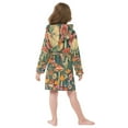 thumbnail image 7 of FORMRS Niños Bathrobe Unisex Hooded Robe Soft Plush Pajamas Sleepwear, Size 2-3T, Floral Mushroom, 7 of 7