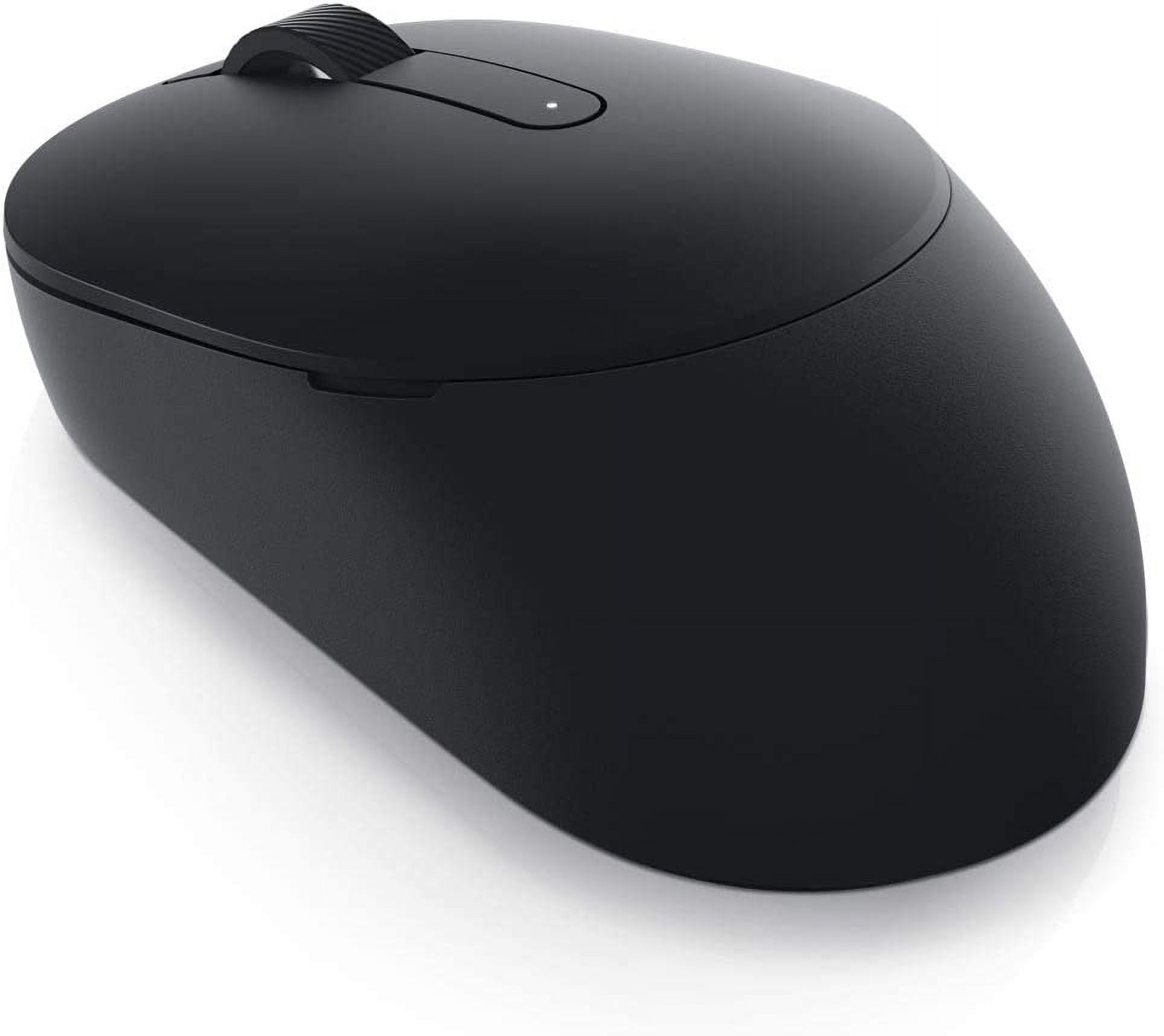 Mobile Wireless Mouse - MS3320W, Wireless - 2.4 GHz, Bluetooth 5.0, Optical LED, Mechanical Scroll, 1600 DPI, 3-Buttons - Black