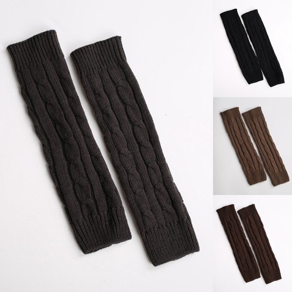 Women's Fingerless Gloves Printed Elbow Length Knitted Arm Warmers