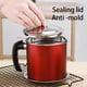 thumbnail image 5 of Ounissouiy Bote de filtro Botella de aceite Gadget de cocina Accesorios para el hogar Mango de acero inoxidable Diseño Utensilios de cocina Lata de Cocina y Comedor Gran rojo Ounissouiy HA082427-02B, 5 of 6