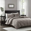 Harper Velvet 3 Piece Coverlet Set Taupe 104X94 Inches King/Cal King