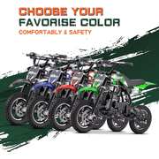 HOVERHEART 49cc 4-Stroke Gas Mini Dirt Bike,18 MPH Max Speed with Dual Disc Brakes,Max load 160lbs,Black
