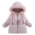 thumbnail image 3 of Ahuyic Toddler Kids Long Sleeved Coat, Fall And Winter Warm Coat For Kids, Fall And Winter Middle And Large Children's Long Sleeved Fashionable Coat Cotton Jacket, 3 of 8