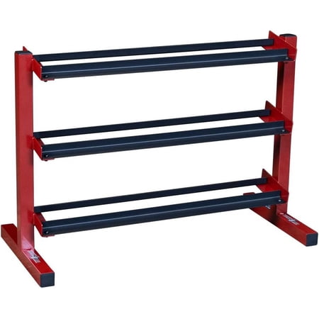 Best Fitness (BFDR10) 3 Tier Dumbbell Rack Stand for Home Gym, Weight Sets Dumbbells Organizer