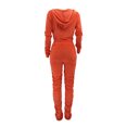 thumbnail image 4 of Honganda Slim Pleated Zipper Hooded Top and Pants Two-piece Suit, 4 of 6
