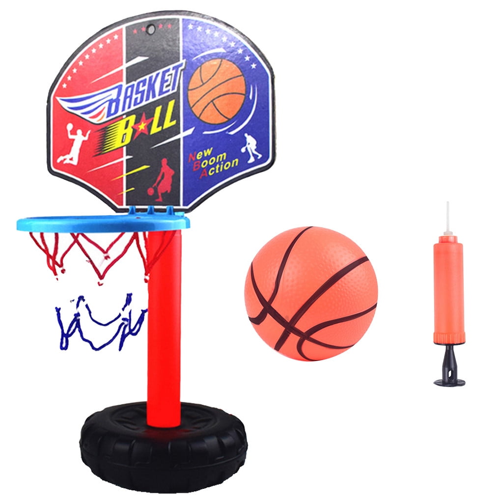 Adjustable Kids Basketball Back Board Stand & Hoop Set For Children Gift Toys 