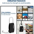 thumbnail image 7 of Lockbox Portable, Key Safe Storage Box Alloy, Realtor's Hanging 4 Digits Combination Lock box Waterproof, Metal Resettable Key Hider for Home, House Keys, Vacation Rentals-Black, 7 of 7
