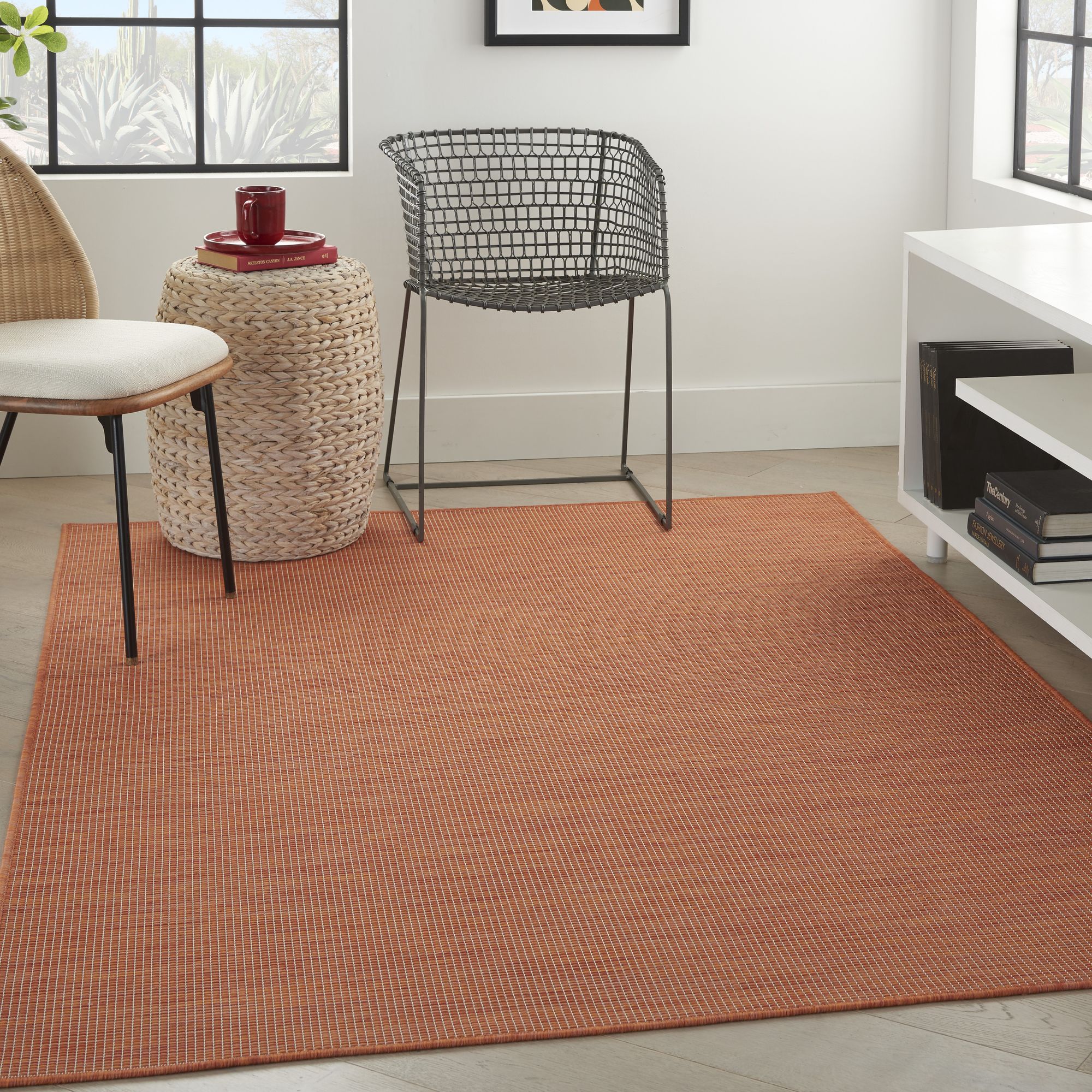 Nourison Positano 5x7 Ft Outdoor Area Rug Terracotta photo 3