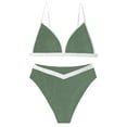 thumbnail image 6 of Baqcunre High-Cut & High-Waisted Bikini Sets for Women: Seductive Two-Piece Swimwear, 1 Pc Swimsuit Army Green L, 6 of 6