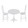 thumbnail image 1 of Juego de Sillas de de Comedor de Muebles en Miniatura, Decoración Del Hogar, Accesorios de Muñecas, Metal Blanco Sunnimix Dollhouse Miniatures, 1 of 8