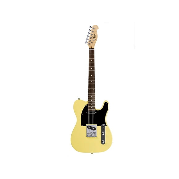 Monoprice Indio Retro Classic Electric Guitar with Gig Bag-Blond