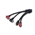 thumbnail image 4 of 3X 5M 2 Rca to 2 Rca Plug Car Stereo Audio Cable Amplifier Braided Tool, 4 of 5