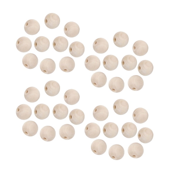 Supvox Loose Beads Wooden Beads for Home Decoration 100Pcs